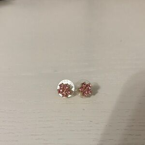 Kate spade costume jewelry earrings- pink stones flower shape